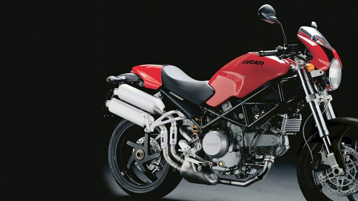 Ducati – Monster S2R-01 in Red Side Pose And Black Background